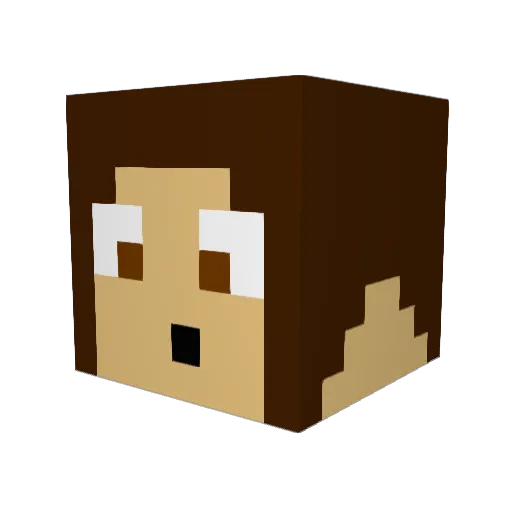 MrFlowers99 Minecraft avatar head, 3D render