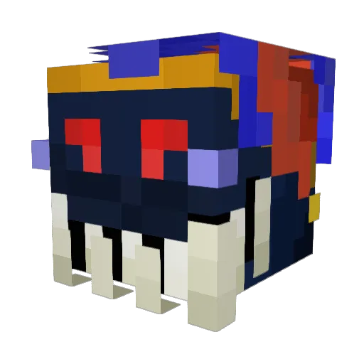 MrFool0 Minecraft avatar head, 3D render