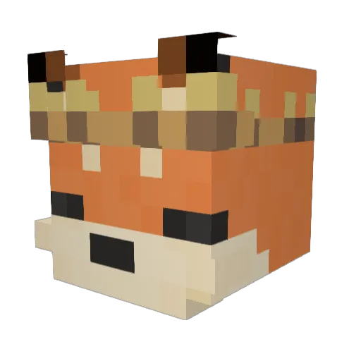 MrFoxar Minecraft avatar head, 3D render