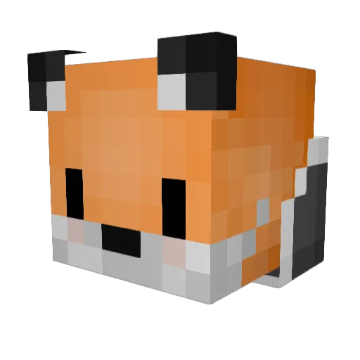 MrFoxxeee Minecraft avatar head, 3D render