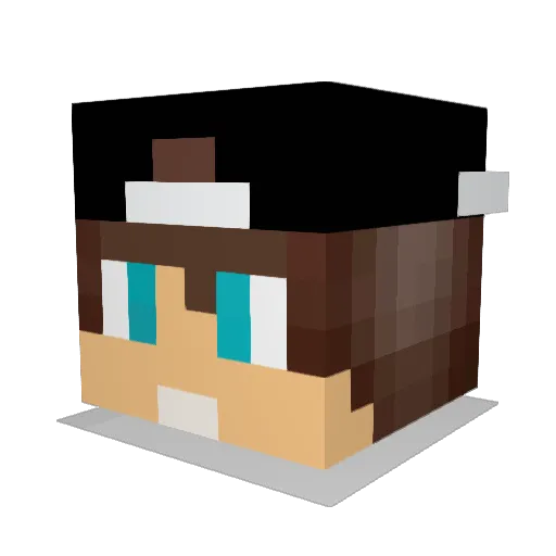 MrFran Minecraft avatar head, 3D render