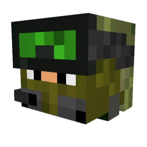 MrFreak1712 Minecraft avatar head, 3D render
