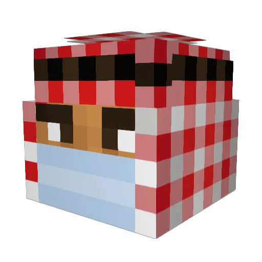 MrFreshArab Minecraft avatar head, 3D render