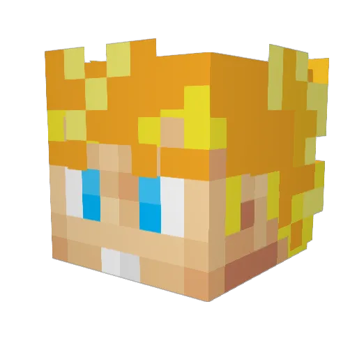 MrFrinks Minecraft avatar head, 3D render