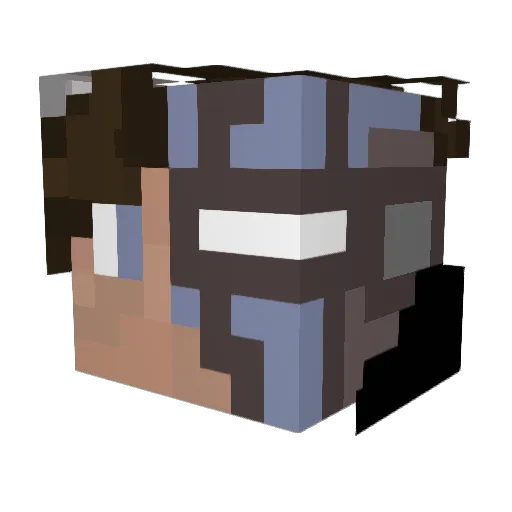 MrFrizing Minecraft avatar head, 3D render
