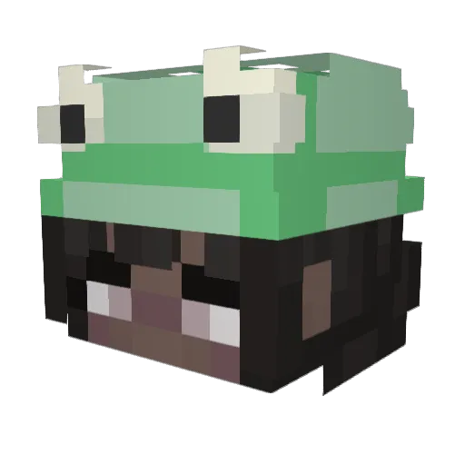 MrFrogManlol Minecraft avatar head, 3D render