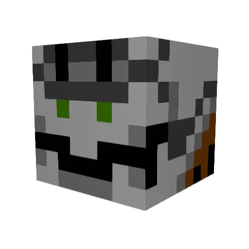 MrFunnyFaces Minecraft avatar head, 3D render