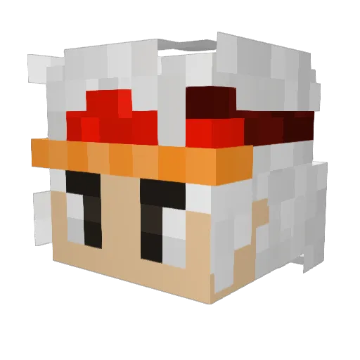 MrFurious072 Minecraft avatar head, 3D render
