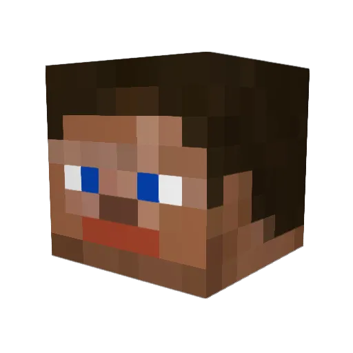 MrFute Minecraft avatar head, 3D render