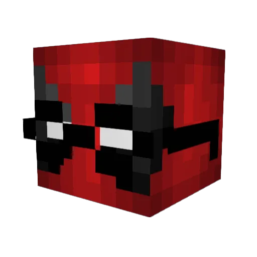 MrFuzznuts Minecraft avatar head, 3D render