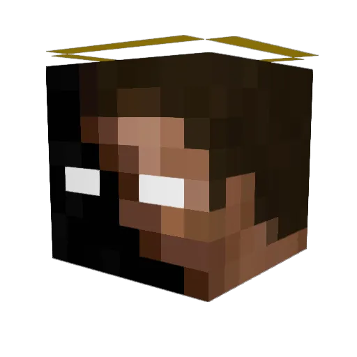 MrFuzzy22 Minecraft avatar head, 3D render