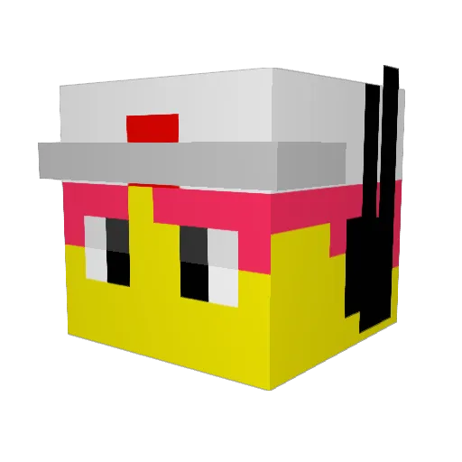 MrFuzzyguy Minecraft avatar head, 3D render