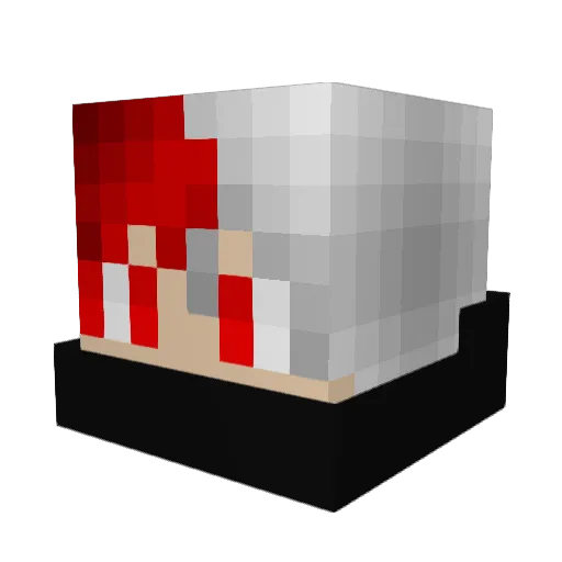 MrGGz Minecraft avatar head, 3D render