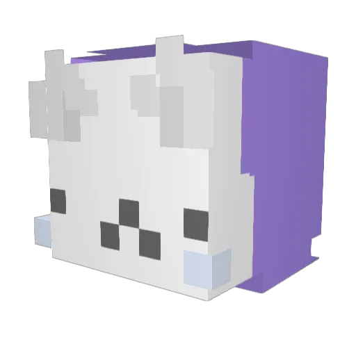MrGalasyFox Minecraft avatar head, 3D render