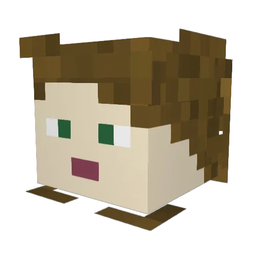 MrGamer Minecraft avatar head, 3D render
