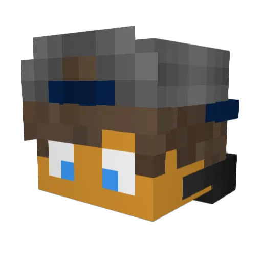 MrGames_06 Minecraft avatar head, 3D render