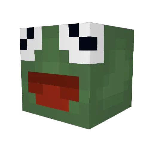 MrGarbage Minecraft avatar head, 3D render