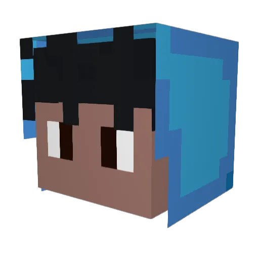 MrGarbageGamer Minecraft avatar head, 3D render