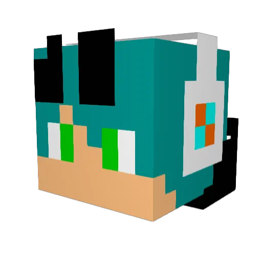 MrGbiiel Minecraft avatar head, 3D render