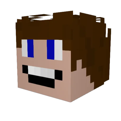 MrGeordie Minecraft avatar head, 3D render