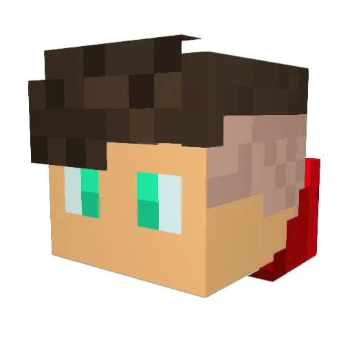 MrGeovani Minecraft avatar head, 3D render