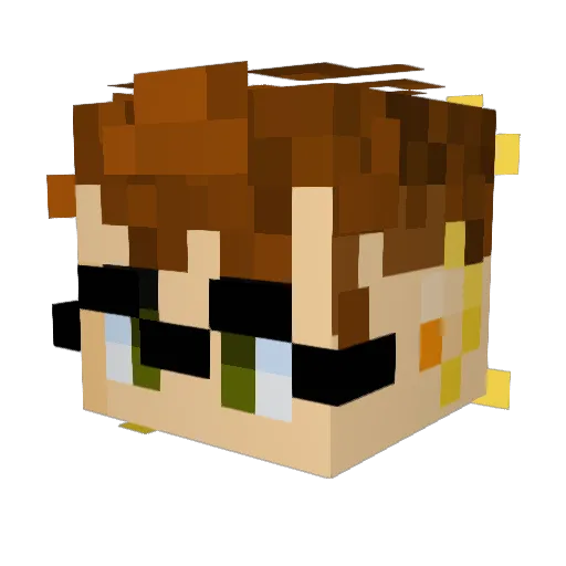 MrGergio Minecraft avatar head, 3D render