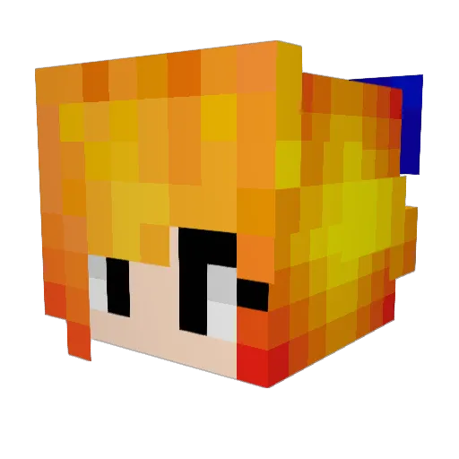 MrGirlRepellent Minecraft avatar head, 3D render
