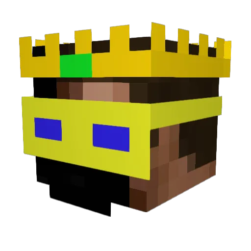 MrGitar Minecraft avatar head, 3D render