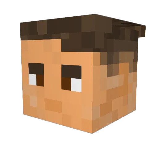 MrGlorbcat Minecraft avatar head, 3D render