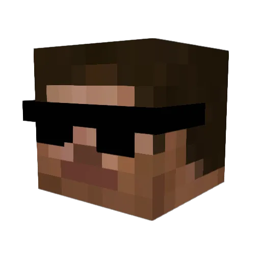 MrGnech Minecraft avatar head, 3D render