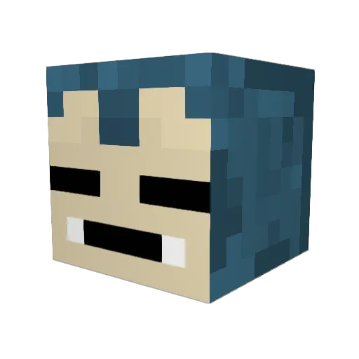 MrGold9 Minecraft avatar head, 3D render