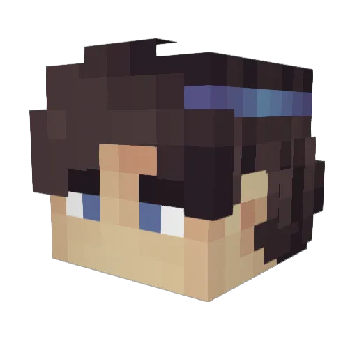 MrGold_228 Minecraft avatar head, 3D render