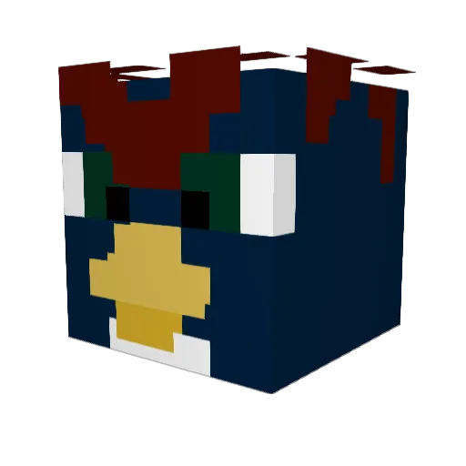 MrGoldenSmoking Minecraft avatar head, 3D render