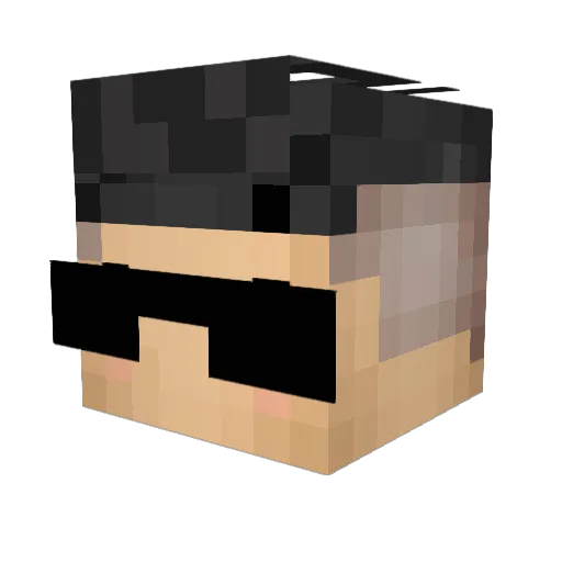 MrGomes Minecraft avatar head, 3D render