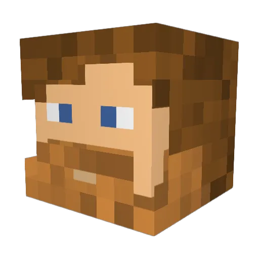 MrGoobers Minecraft avatar head, 3D render