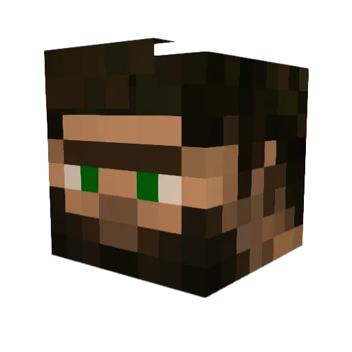 MrGr1zz Minecraft avatar head, 3D render