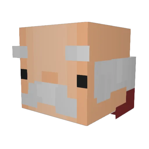 MrGray1 Minecraft avatar head, 3D render