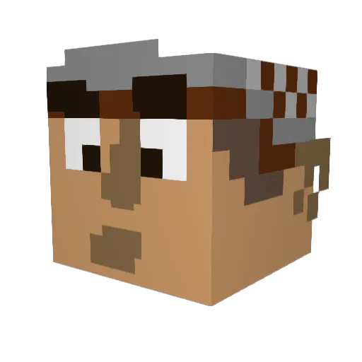 MrGreaseGobbler Minecraft avatar head, 3D render