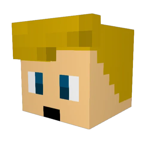 MrGreen998 Minecraft avatar head, 3D render
