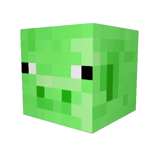 MrGreenMan10 Minecraft avatar head, 3D render