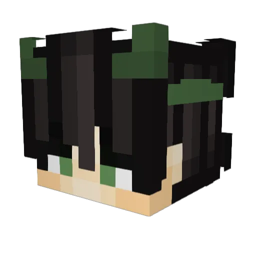 MrGreenSt Minecraft avatar head, 3D render