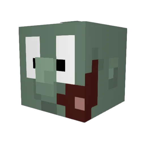 MrGregPlay Minecraft avatar head, 3D render