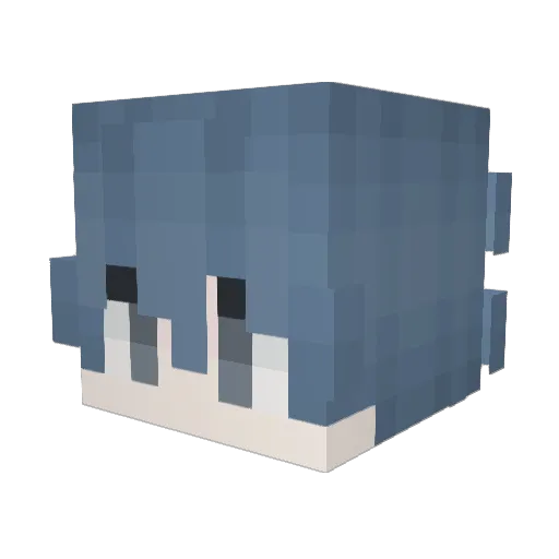 MrGrey3 Minecraft avatar head, 3D render