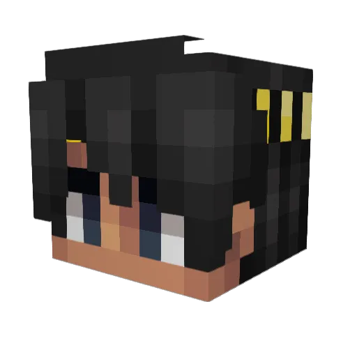 MrGrimmmm Minecraft avatar head, 3D render