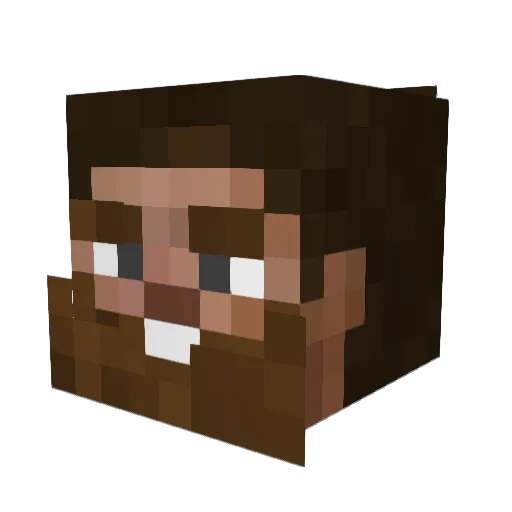 MrGugas Minecraft avatar head, 3D render