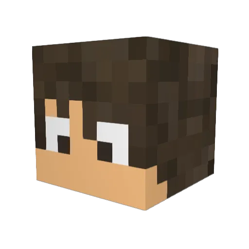 MrGuuh Minecraft avatar head, 3D render