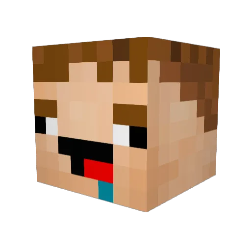 MrHacksteak Minecraft avatar head, 3D render
