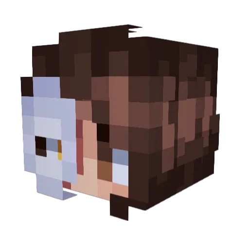 MrHahahaha Minecraft avatar head, 3D render