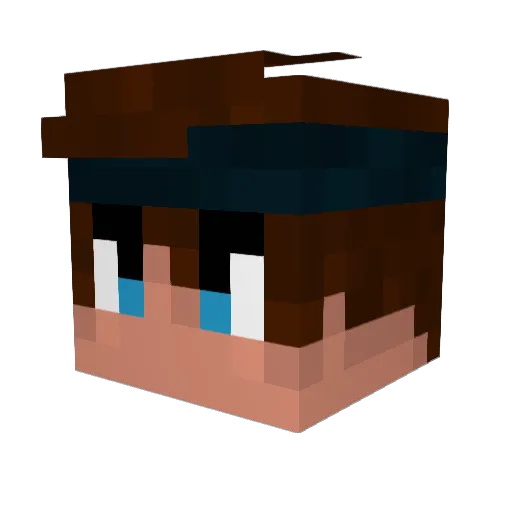 MrHakai Minecraft avatar head, 3D render