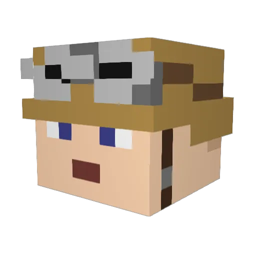 MrHanfry Minecraft avatar head, 3D render